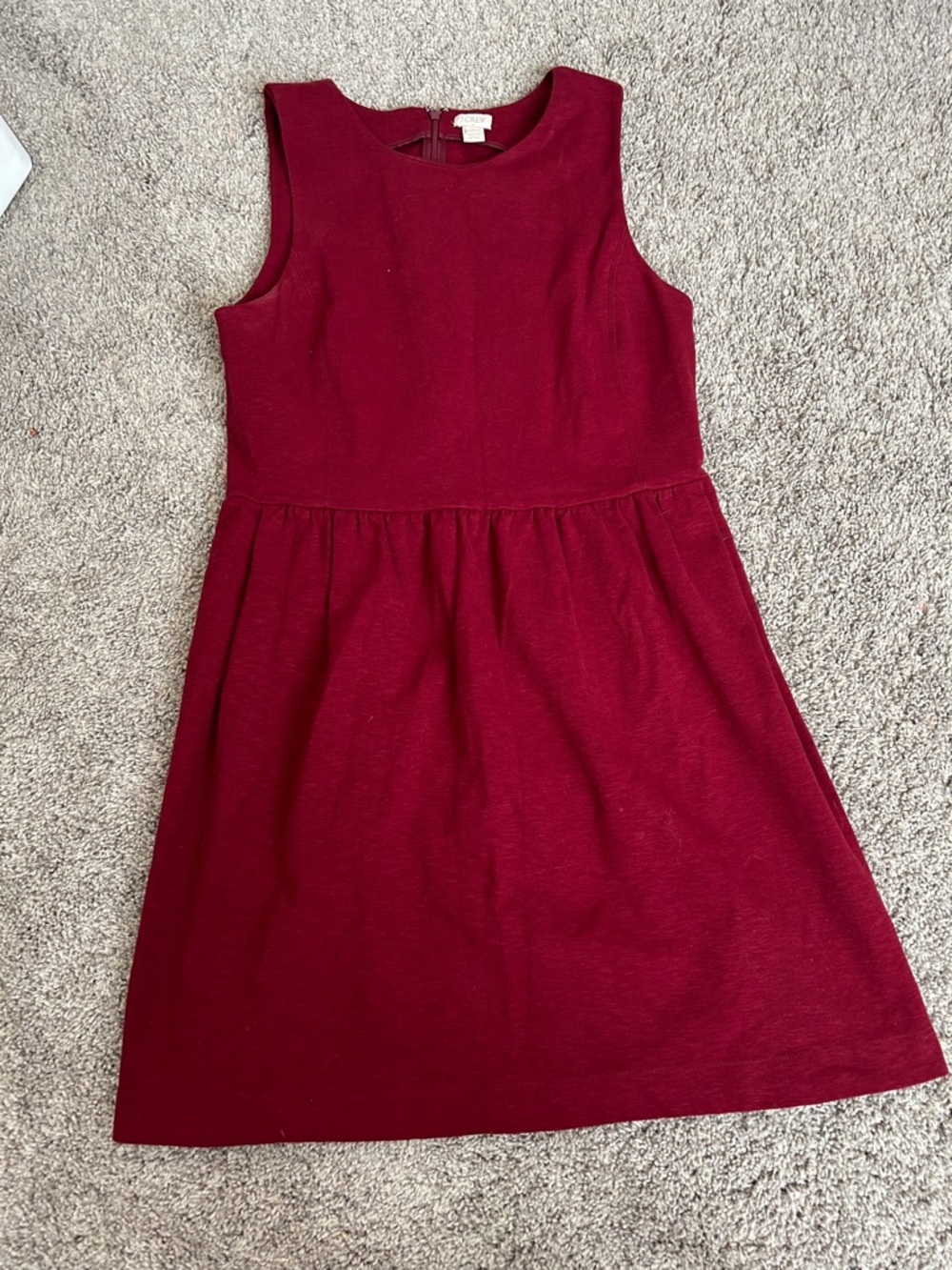 J. Crew Girls' Sleeveless Wine Red A-Line Dress